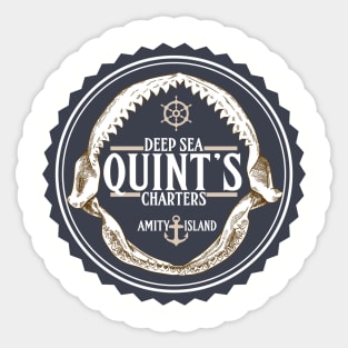 Quint's deep sea charter Sticker